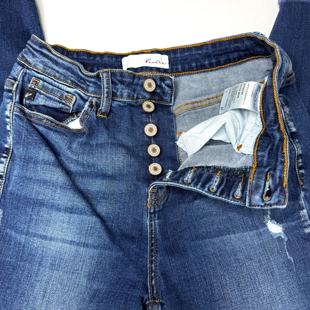 KanCan Estilo High Rise Button Fly Skinny Jeans Women’s Size 27 Distressed - Picture 9 of 17
